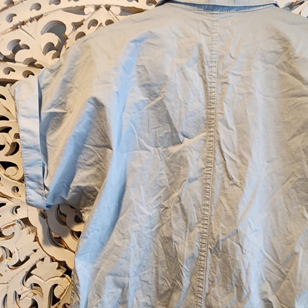 PISTOLA MEG FRONT ZIP UTILITY ROMPER SKY BLUE SIZE MEDIUM - Picture 11 of 12